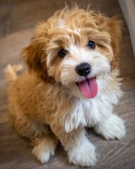 baby puppy after grooming, clean healthy look