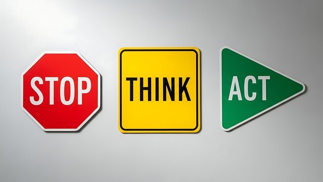 Motivational traffic signs for decision making and action