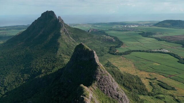 Trois Mamelles mountains in Mauritius