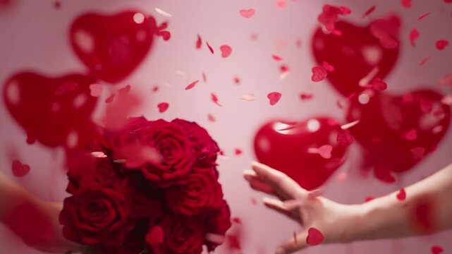 A Romantic Exchange of Red Roses