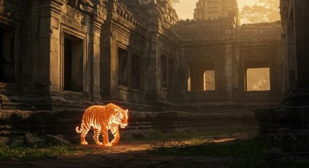 Ancient building exterior illustration