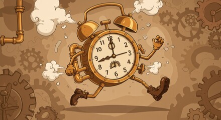 Antique clock illustration
