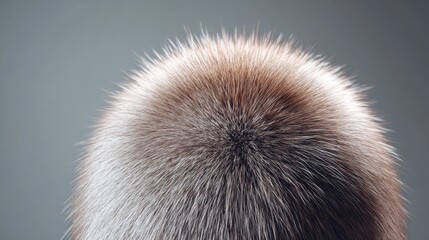 Naklejka premium Close-up detailed view of soft, densely packed animal fur exhibiting natural textures and subtle color variations.