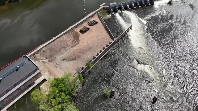 Aerial of Appleton Wisconsin on sunny Summer Day.  Shot on DJI Mini 4 Pro.