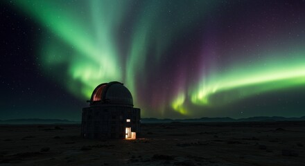 Aurora borealis night sky display