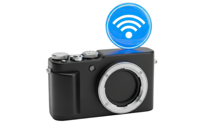 Camera with Wi-Fi Symbol