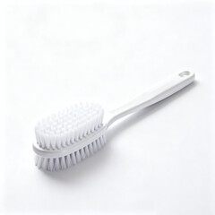 White Cleaning Brush Isolated on White Background