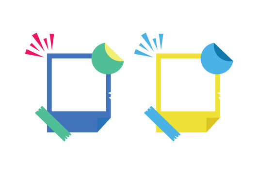 Illustration design template fotograph sticky tape