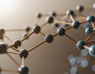 Abstract Molecular Structure Network with Spheres and Rods