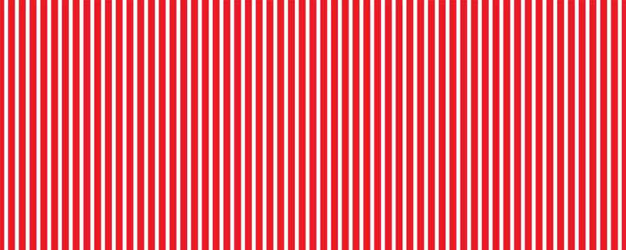 Vertical red and white stripes background. Seamless and repeating pattern.