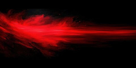 Intense red energy streak and smoke trail across a black background, dynamic fiery motion and vibrant abstract burst