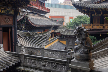Beautiful architecture of Louhan temple in Chongqing, China.