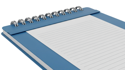 Blue Spiral Notebook with Lined Paper