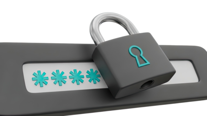 Padlock securing password input