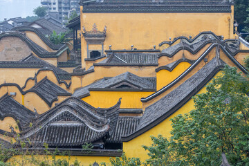 View of the ancient architecture of Huguang Guild Hall in Chongqing, China