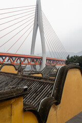 View of the ancient architecture of Huguang Guild Hall in Chongqing, China