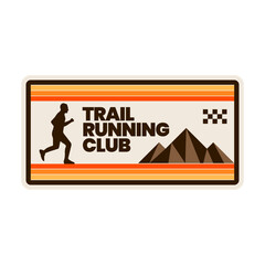 Trail Running Logo Sport Badge 