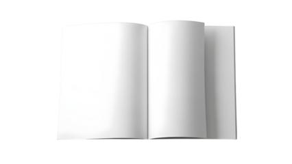 Open Blank Book Mockup With White Pages On Black Background