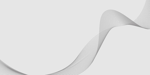 Fototapeta premium Abstract vector background with black wavy lines. EPS10
