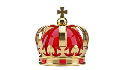 Golden Crown with Red Orb and Cross