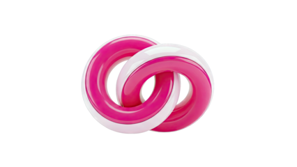 Interlocking Pink Rings Abstract Design