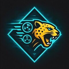 Cheetah Velocity Burst Esports Mascot Logo Vector