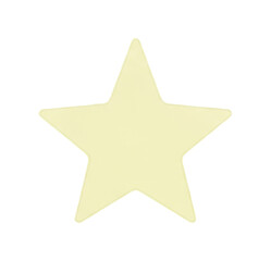 Obraz premium Single Light Yellow Star Shape Isolated on White Background