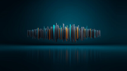 3D abstract soundwave visualization