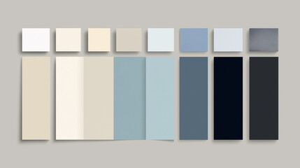 Neutral and Blue Paint Color Swatches