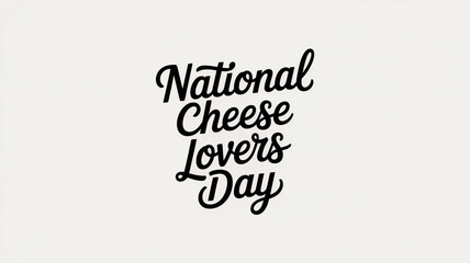 Celebrating national cheese lovers day with elegant cursive typography