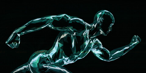 Sporting Event Visualization Captures Intense Athletic Moment