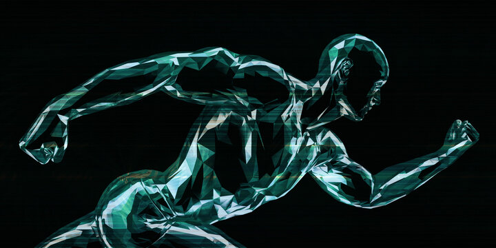 Sporting Event Visualization Captures Intense Athletic Moment