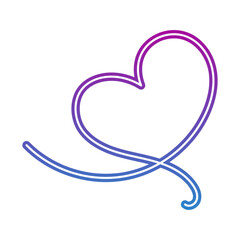 Neon Continuous Line Heart Icon