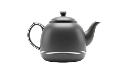 Obraz premium Matte Black Teapot with White Trim