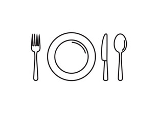 Silverware and Cutlery Icon Vector &ndash; Fork, Spoon, Knife, and Kitchen Tableware Illustration