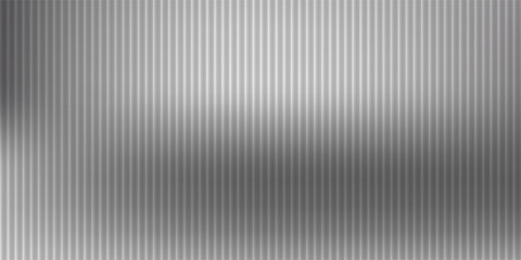 Obraz premium Ribbed abstract glass texture with vertical black gradient lines, futuristic luminous background with elegant geometric symmetry, bold dynamic modern design pattern, digital vector illustration