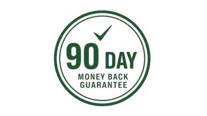 ninety day money back guarantee seal