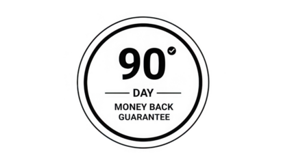 ninety day money back guarantee seal