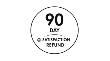 ninety day satisfaction refund guarantee symbol