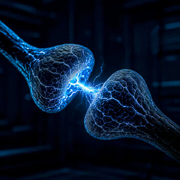 Blue digital data transfer synapse