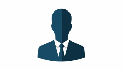 Silhouette of a businessman in a suit and tie.