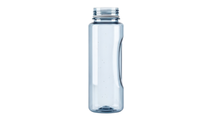 Empty Clear Plastic Water Bottle Product Shot isolated PNG with Transparent Background
