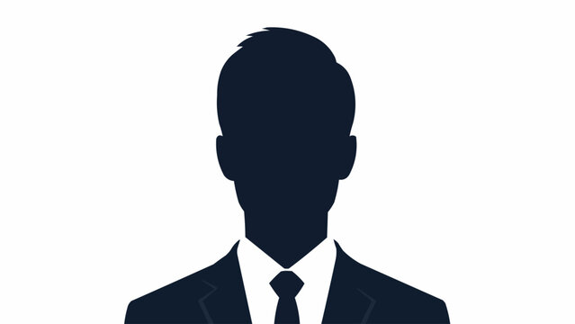 Silhouette of a Man in a Suit and Tie.