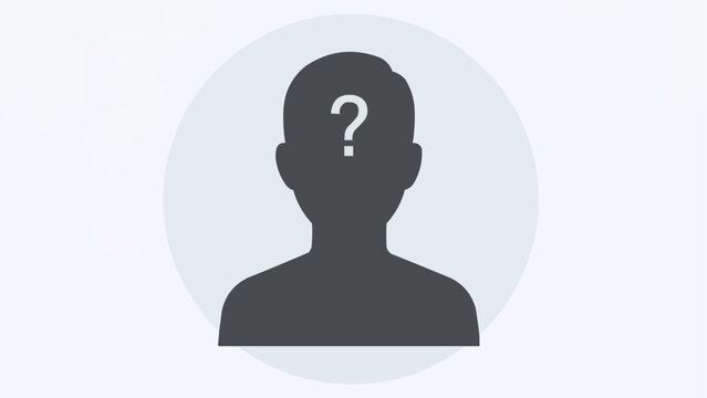 Silhouette of a person with a question mark on their head representing uncertainty.