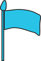 blue flag vector
