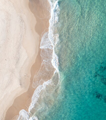 Nobbys Beach - Newcastle Australia aerial view - top down