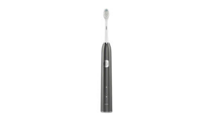 Modern Gray Electric Toothbrush Product Shot isolated PNG with Transparent Background