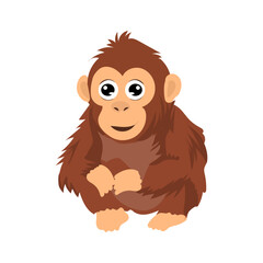 cute baby orangutan playing in jungle  © Griyolabs