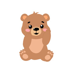 Naklejka premium Cute baby bear vector illustration design