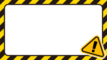 危険・警告のフレーム。テキストエリア。コピースペース。（Danger warning frame. Text area. Copy space.）
